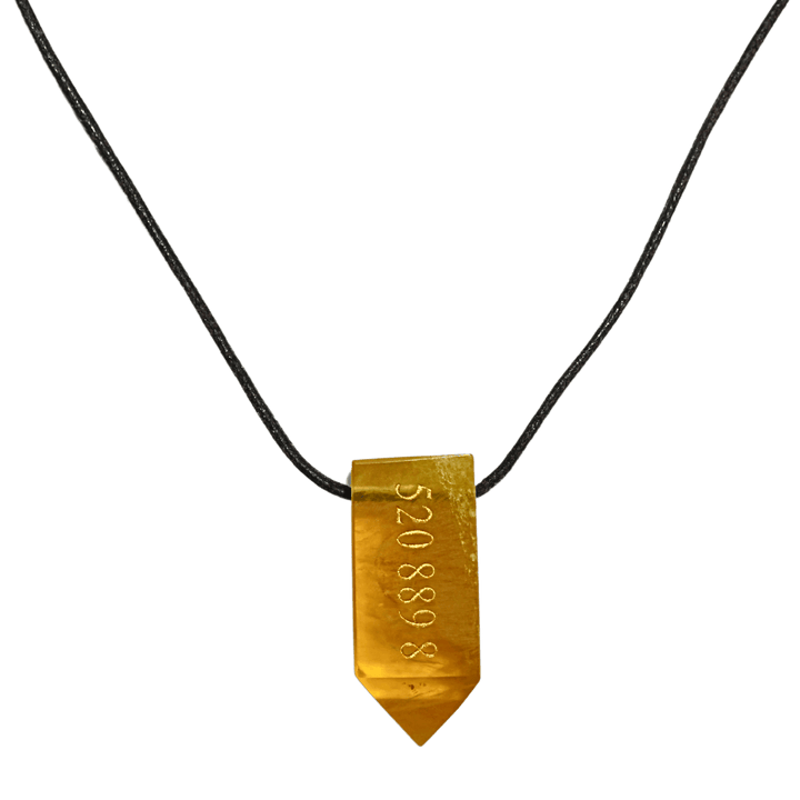 520 889 8 Yellow Fluorite Necklace