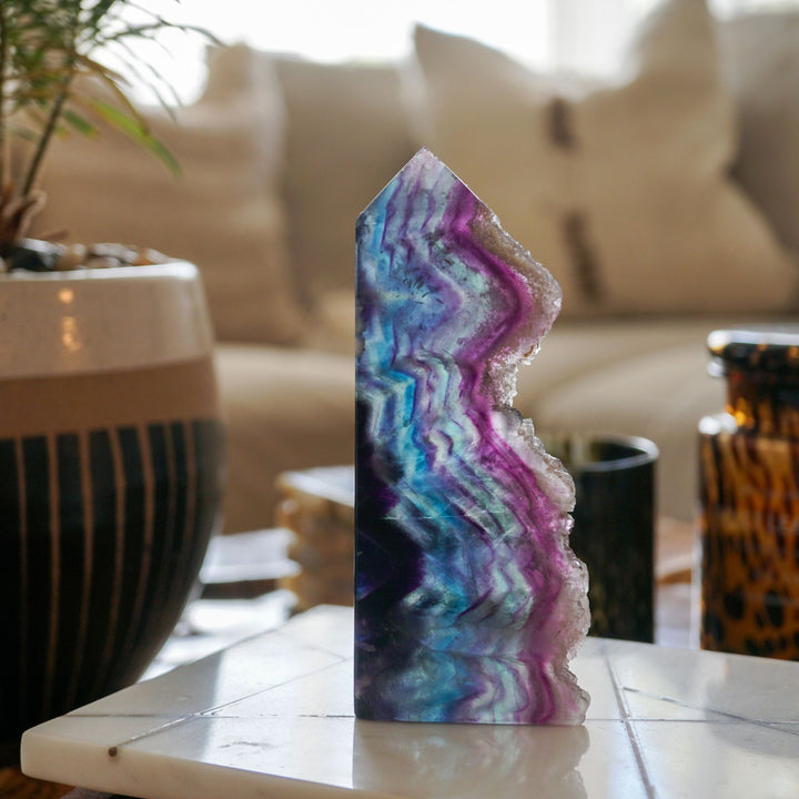 Fluorite Geode Point