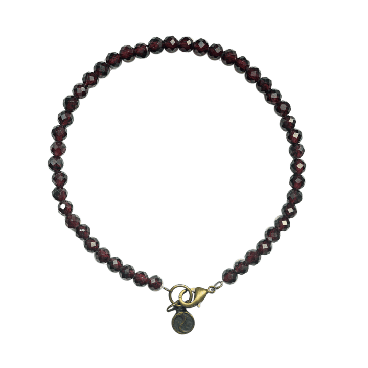 Garnet Micro Bead Bracelet