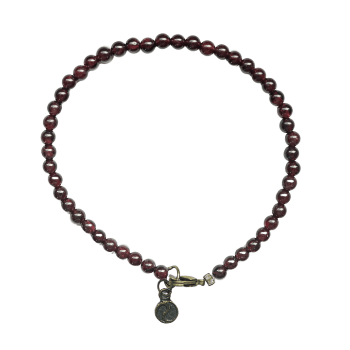 Garnet Micro Bead Bracelet