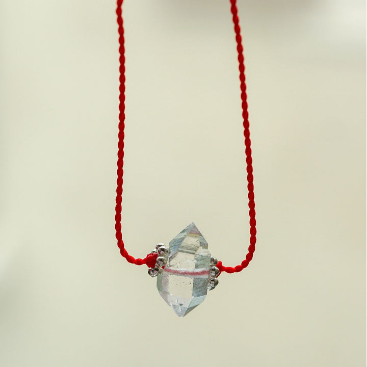 Herkimer Diamond Bracelet with Red Activation String