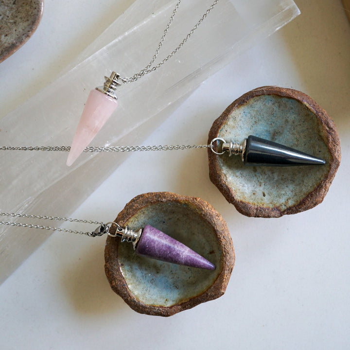 Hematite Pendulum Necklace