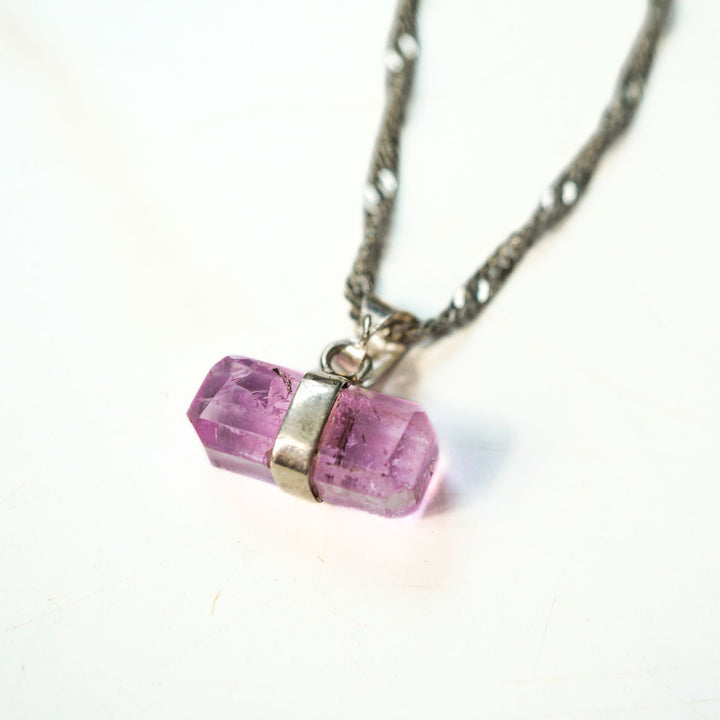 Pink Kunzite Pendant Necklace
