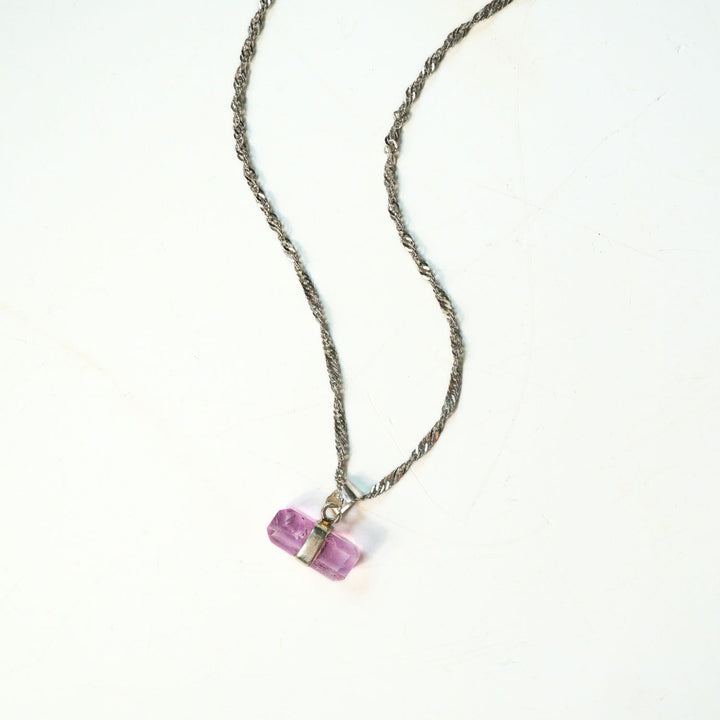 Pink Kunzite Pendant Necklace