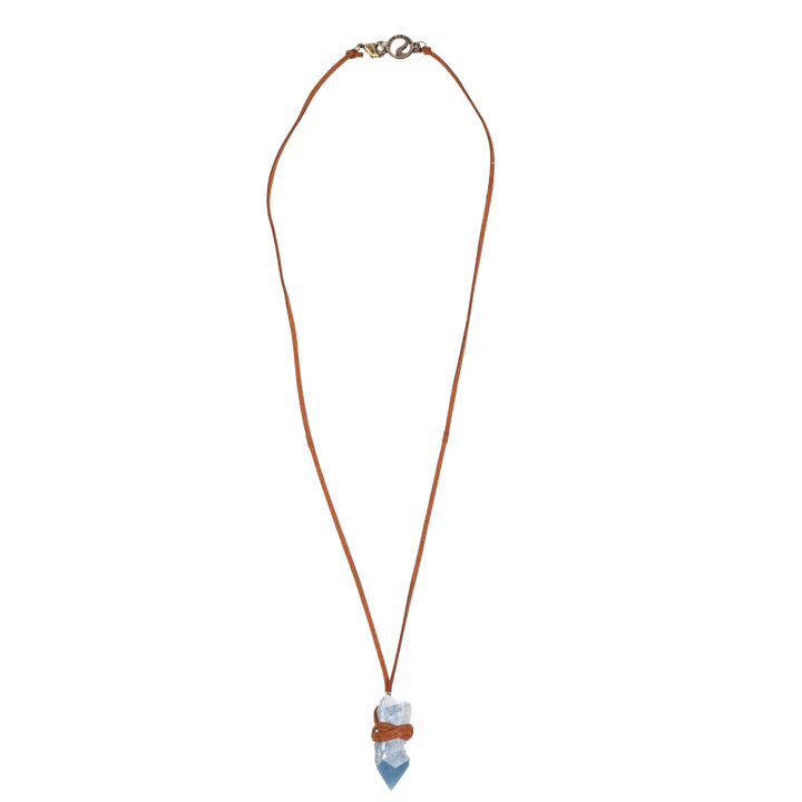 Angelite Crystal Point Necklace