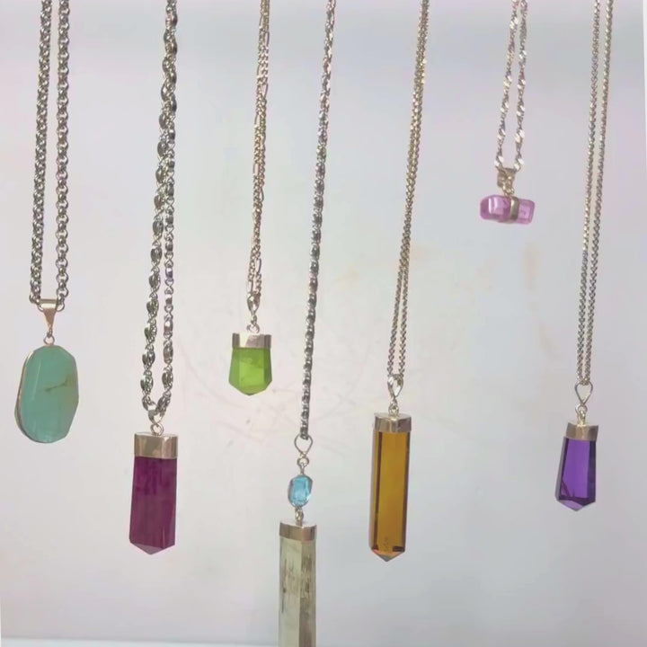 Pink Kunzite Pendant Necklace