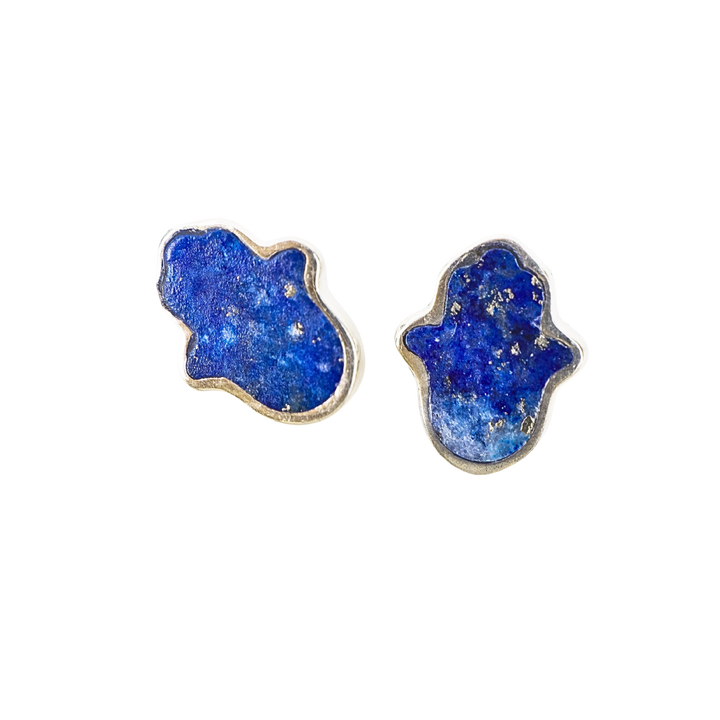 Lapis Lazuli Hamsa Earrings