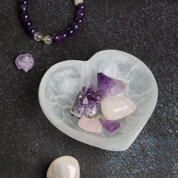 Selenite Heart Bowl
