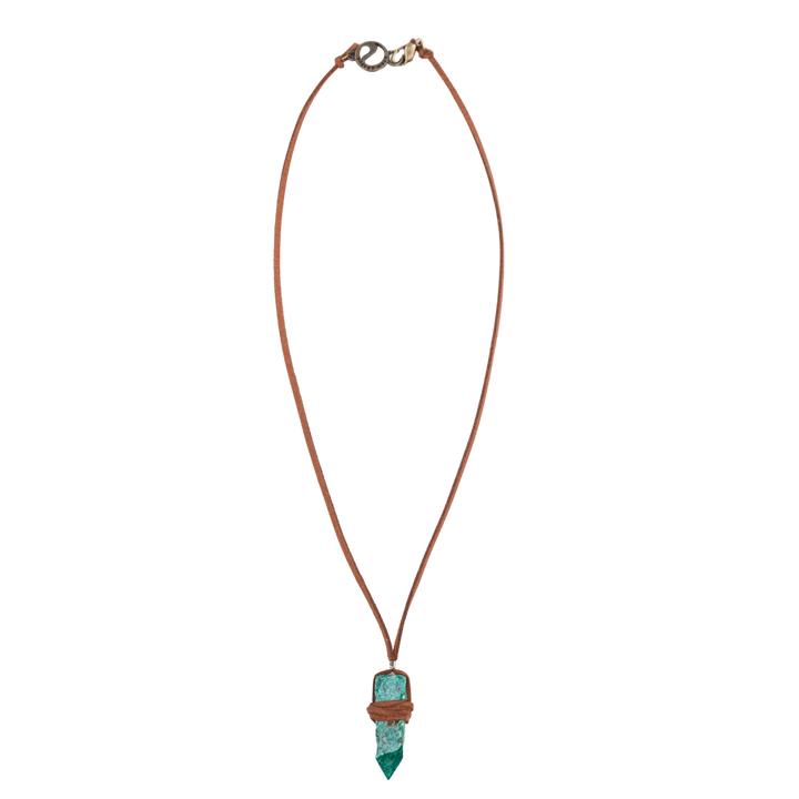 Turquoise Crystal Point Necklace